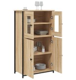 VidaXL Hoge kast 62x32x106,5 cm bewerkt hout sonoma eikenkleurig