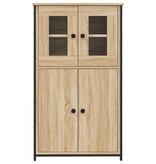 VidaXL Hoge kast 62x32x106,5 cm bewerkt hout sonoma eikenkleurig