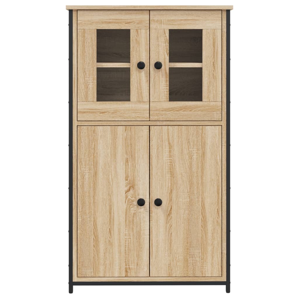 VidaXL Hoge kast 62x32x106,5 cm bewerkt hout sonoma eikenkleurig