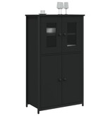 VidaXL Hoge kast 62x32x106,5 cm bewerkt hout zwart