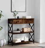 VidaXL Wandtafel 75x28x75 cm bewerkt hout gerookt eikenkleurig