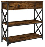 VidaXL Wandtafel 75x28x75 cm bewerkt hout gerookt eikenkleurig