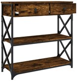 VidaXL Wandtafel 75x28x75 cm bewerkt hout gerookt eikenkleurig