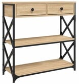 VidaXL Wandtafel 75x28x75 cm bewerkt hout sonoma eikenkleurig