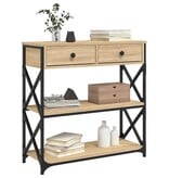 VidaXL Wandtafel 75x28x75 cm bewerkt hout sonoma eikenkleurig