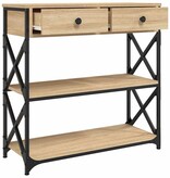 VidaXL Wandtafel 75x28x75 cm bewerkt hout sonoma eikenkleurig