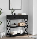 VidaXL Wandtafel 75x28x75 cm bewerkt hout zwart