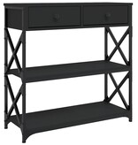 VidaXL Wandtafel 75x28x75 cm bewerkt hout zwart