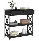 VidaXL Wandtafel 75x28x75 cm bewerkt hout zwart