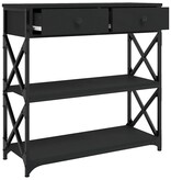 VidaXL Wandtafel 75x28x75 cm bewerkt hout zwart