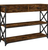 VidaXL Wandtafel 100x28x75 cm bewerkt hout gerookt eikenkleurig