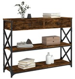 VidaXL Wandtafel 100x28x75 cm bewerkt hout gerookt eikenkleurig