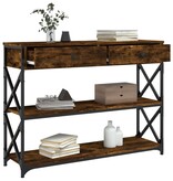 VidaXL Wandtafel 100x28x75 cm bewerkt hout gerookt eikenkleurig