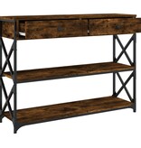 VidaXL Wandtafel 100x28x75 cm bewerkt hout gerookt eikenkleurig