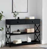 VidaXL Wandtafel 100x28x75 cm bewerkt hout zwart