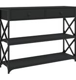 VidaXL Wandtafel 100x28x75 cm bewerkt hout zwart