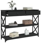 VidaXL Wandtafel 100x28x75 cm bewerkt hout zwart