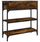 VidaXL Wandtafel 72,5x25x75 cm bewerkt hout gerookt eikenkleurig