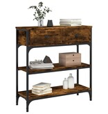 VidaXL Wandtafel 72,5x25x75 cm bewerkt hout gerookt eikenkleurig