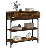 VidaXL Wandtafel 72,5x25x75 cm bewerkt hout gerookt eikenkleurig