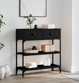 VidaXL Wandtafel 72,5x25x75 cm bewerkt hout zwart