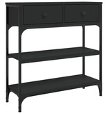 VidaXL Wandtafel 72,5x25x75 cm bewerkt hout zwart