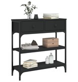 VidaXL Wandtafel 72,5x25x75 cm bewerkt hout zwart