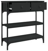 VidaXL Wandtafel 72,5x25x75 cm bewerkt hout zwart