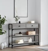 VidaXL Wandtafel 100x25x75 cm bewerkt hout grijs sonoma eikenkleurig