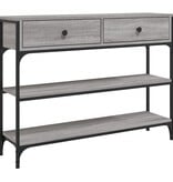 VidaXL Wandtafel 100x25x75 cm bewerkt hout grijs sonoma eikenkleurig