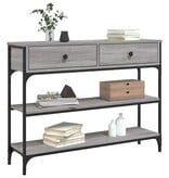 VidaXL Wandtafel 100x25x75 cm bewerkt hout grijs sonoma eikenkleurig