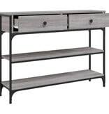 VidaXL Wandtafel 100x25x75 cm bewerkt hout grijs sonoma eikenkleurig