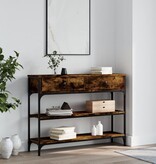 VidaXL Wandtafel 100x25x75 cm bewerkt hout gerookt eikenkleurig