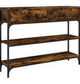 VidaXL Wandtafel 100x25x75 cm bewerkt hout gerookt eikenkleurig