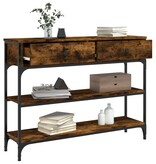 VidaXL Wandtafel 100x25x75 cm bewerkt hout gerookt eikenkleurig