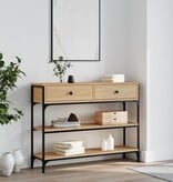 VidaXL Wandtafel 100x25x75 cm bewerkt hout sonoma eikenkleurig