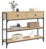 VidaXL Wandtafel 100x25x75 cm bewerkt hout sonoma eikenkleurig