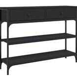 VidaXL Wandtafel 100x25x75 cm bewerkt hout zwart