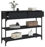 VidaXL Wandtafel 100x25x75 cm bewerkt hout zwart