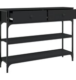 VidaXL Wandtafel 100x25x75 cm bewerkt hout zwart