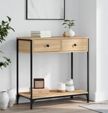 VidaXL Wandtafel 75x34,5x75 cm bewerkt hout sonoma eikenkleurig