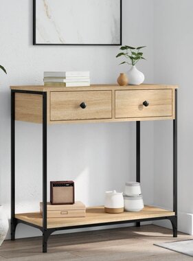 VidaXL Wandtafel 75x34,5x75 cm bewerkt hout sonoma eikenkleurig
