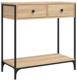 VidaXL Wandtafel 75x34,5x75 cm bewerkt hout sonoma eikenkleurig