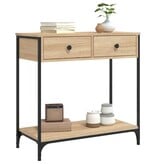 VidaXL Wandtafel 75x34,5x75 cm bewerkt hout sonoma eikenkleurig