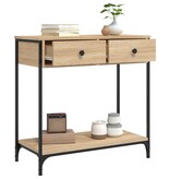 VidaXL Wandtafel 75x34,5x75 cm bewerkt hout sonoma eikenkleurig