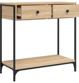 VidaXL Wandtafel 75x34,5x75 cm bewerkt hout sonoma eikenkleurig