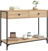 VidaXL Wandtafel 100x34,5x75 cm bewerkt hout sonoma eikenkleurig