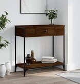 VidaXL Wandtafel 75x34,5x75 cm bewerkt hout bruin eikenkleur