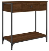 VidaXL Wandtafel 75x34,5x75 cm bewerkt hout bruin eikenkleur