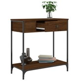 VidaXL Wandtafel 75x34,5x75 cm bewerkt hout bruin eikenkleur